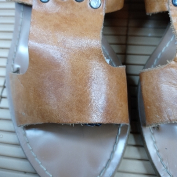 Barbara Barbieri  Wo's 2" block heelBrown Leather Strappy Sandals Shoes Size 10 - Picture 10 of 10
